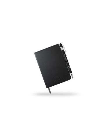 Carnet A6 Similicuir Noir - Finition Estampage