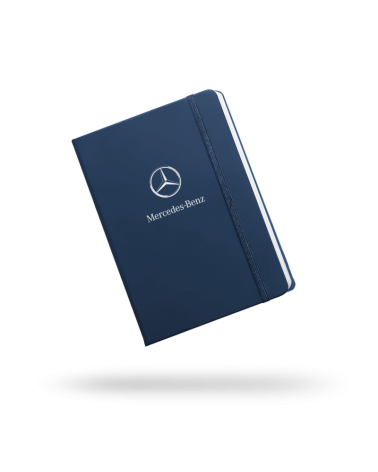 Carnet A6 Similicuir Noir - Finition Cuivre