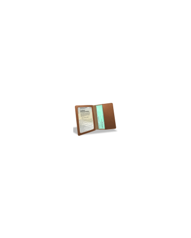 Porte carte grise similicuir Basic - Camel