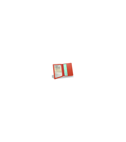 Porte carte grise similicuir Basic - Rouge