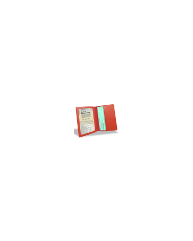 Porte carte grise similicuir Basic - Rouge