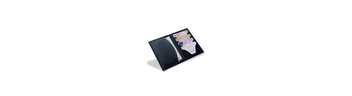 ESSENTIEL - Porte-carte grise similicuir