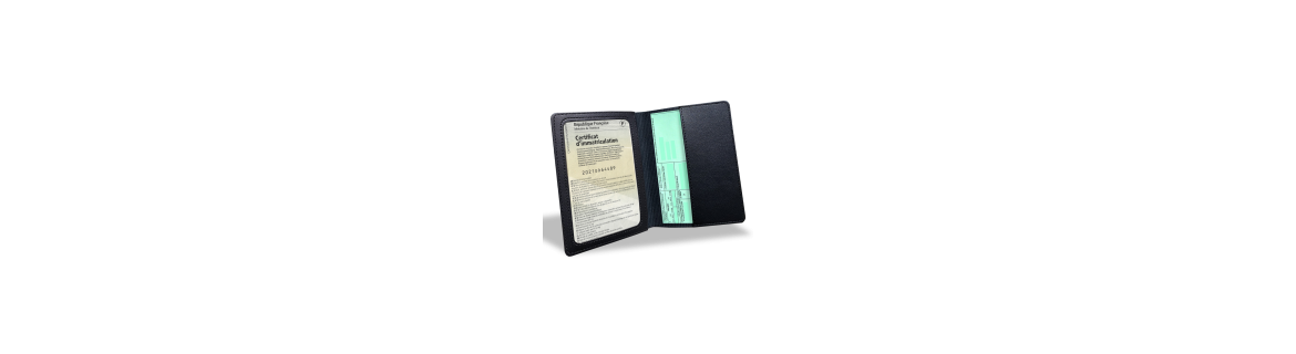 BASIC - Porte-carte grise similicuir